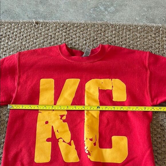 Gildan Red and Yellow KC Sweatshirt - Picture 7 of 8